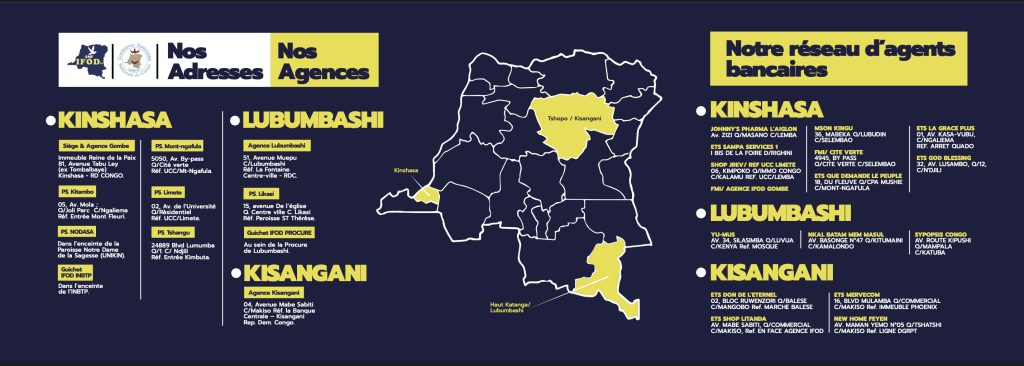 adresses agences ifod